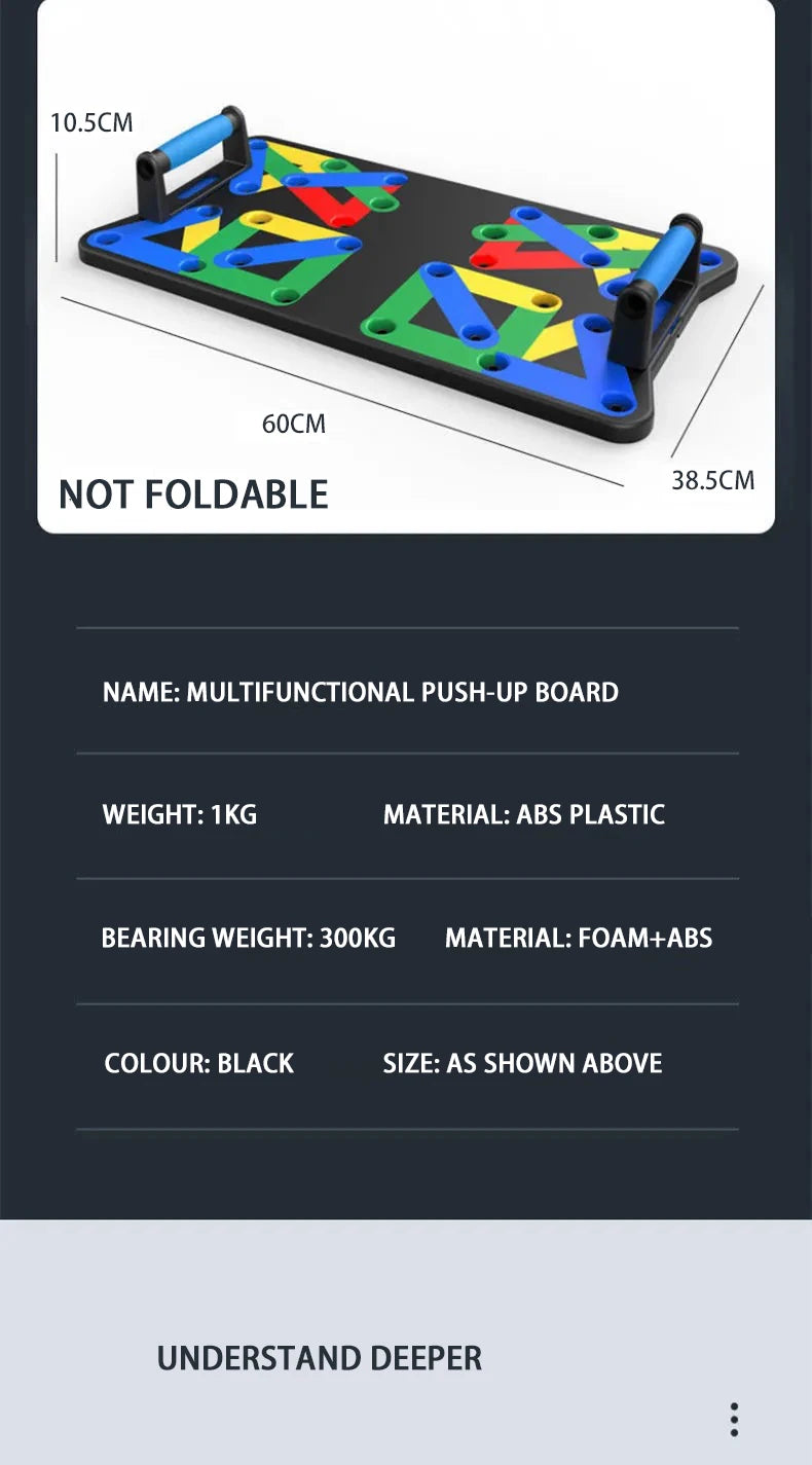 Foldable Push-Up Bars for Chest, Arms, and Core Training