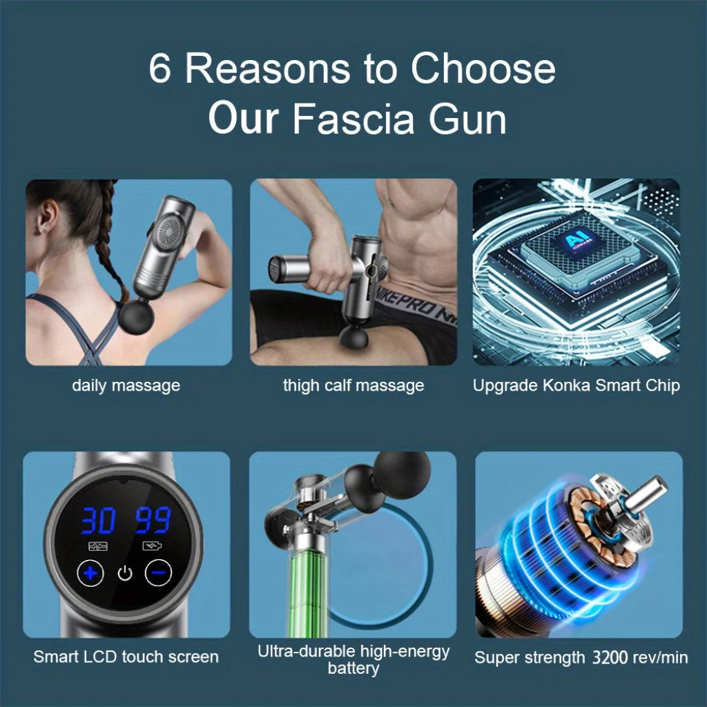 Deep Tissue Massage Gun for Muscle Recovery and Pain Relief