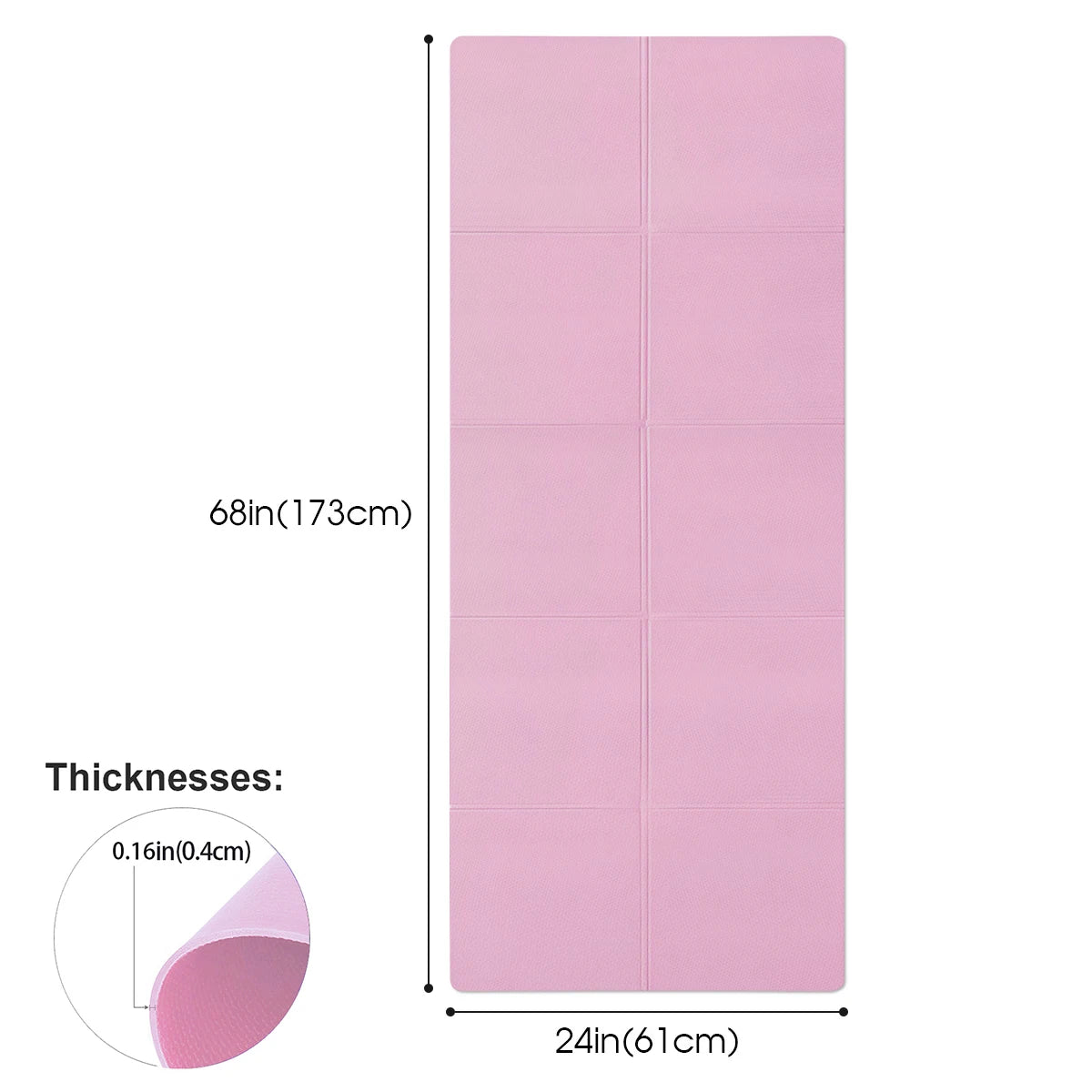 Non-Slip EVA Yoga Mat, 4mm Thick for Yoga, Pilates, and Fitness