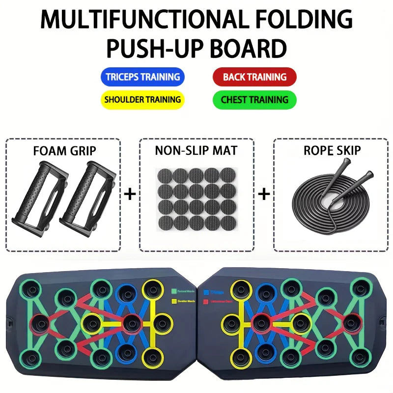 Foldable Push-Up Bars for Chest, Arms, and Core Training