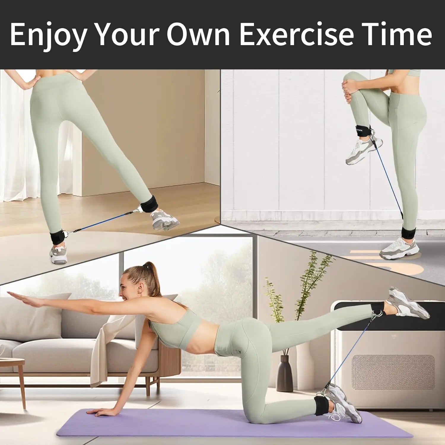 Adjustable Ankle Weight Bands for Workout and Fitness Training