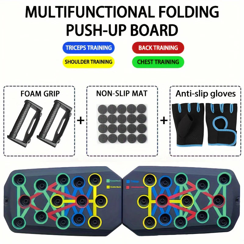 Foldable Push-Up Bars for Chest, Arms, and Core Training