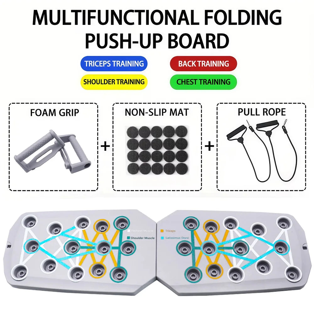 Foldable Push-Up Bars for Chest, Arms, and Core Training