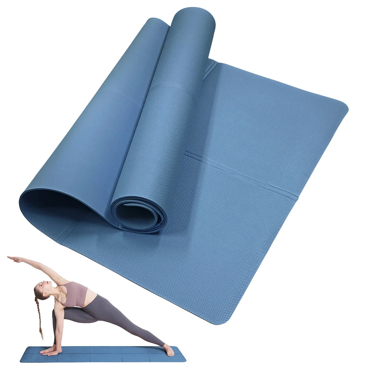 Non-Slip EVA Yoga Mat, 4mm Thick for Yoga, Pilates, and Fitness