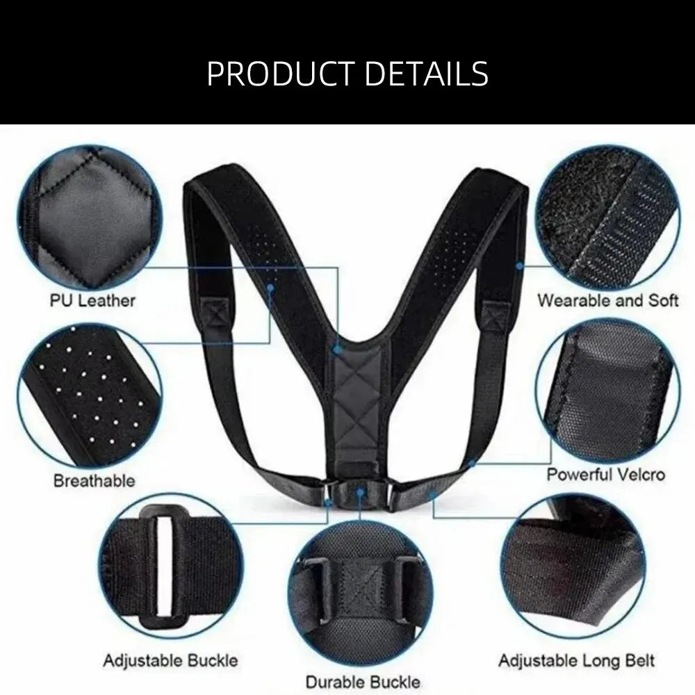 Posture Correction Belt, Breathable Back Support for Daily Use